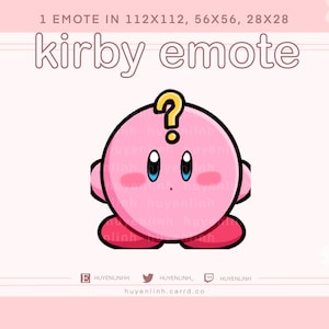 Emotka Kirby Confused na Twitchu/Discord