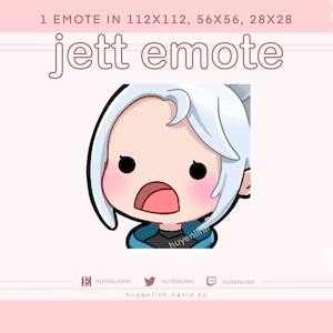 Jett D: Emotka dla Twitch/Discord Valorant