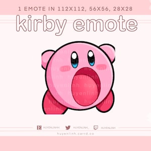 Kirby Open Emote for Twitch/Discord