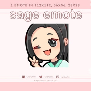 Sage Wink Emote for Twitch/Discord Valorant