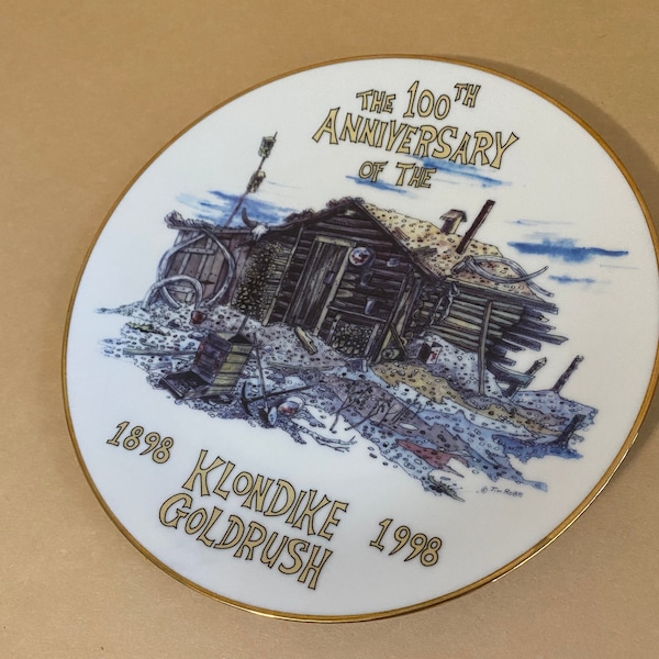 100th Klondike Goldrush Collectible Vintage Plate JIM ROBB