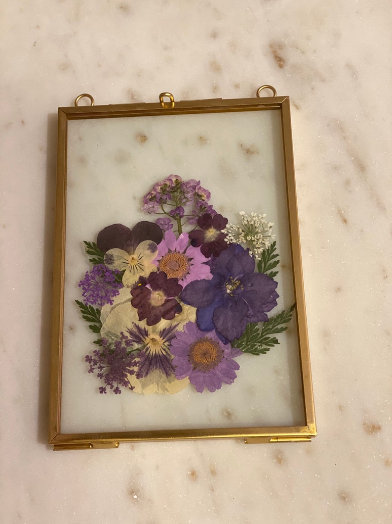 Pressed Flower Flower Wall Decor Hanging Frame Flower Etsy
