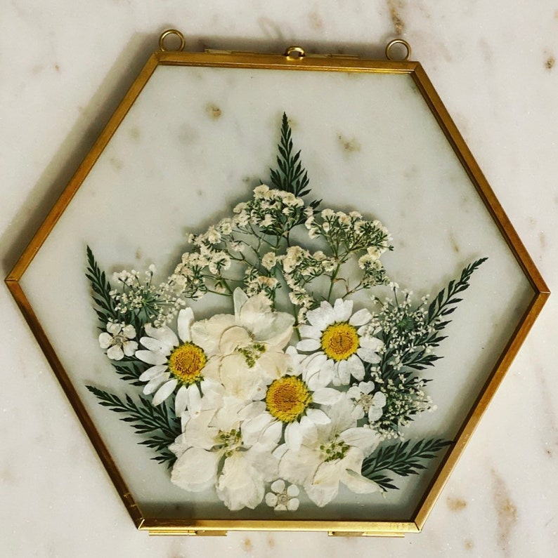 Pressed Flower Flower Wall Decor Hanging Frame Flower Etsy