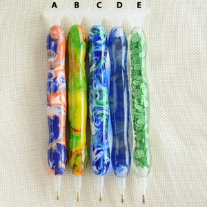 Handmade Resin Diamond Art Pen with 4 Tips & Correction Plate image 8