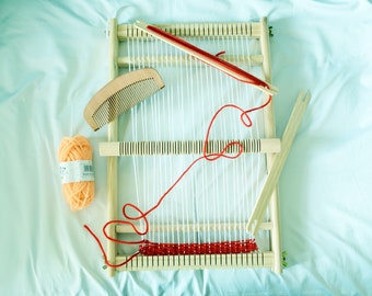 Beech Wood Mini Weaving Loom Kit: Tapestry Loom for Beginners