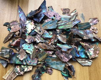10g Iridescent Abalone Shell Pieces: Thin Slices for Crafts