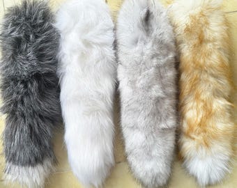 1 Pcs Artificial Fur Tail. Hook Available. Therian tail. Costume Cosplay Accessory. Fur cat toy with soft. Tail with key chain