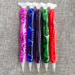 Handmade Resin Diamond Painting Pen with Multi-Placer Tips