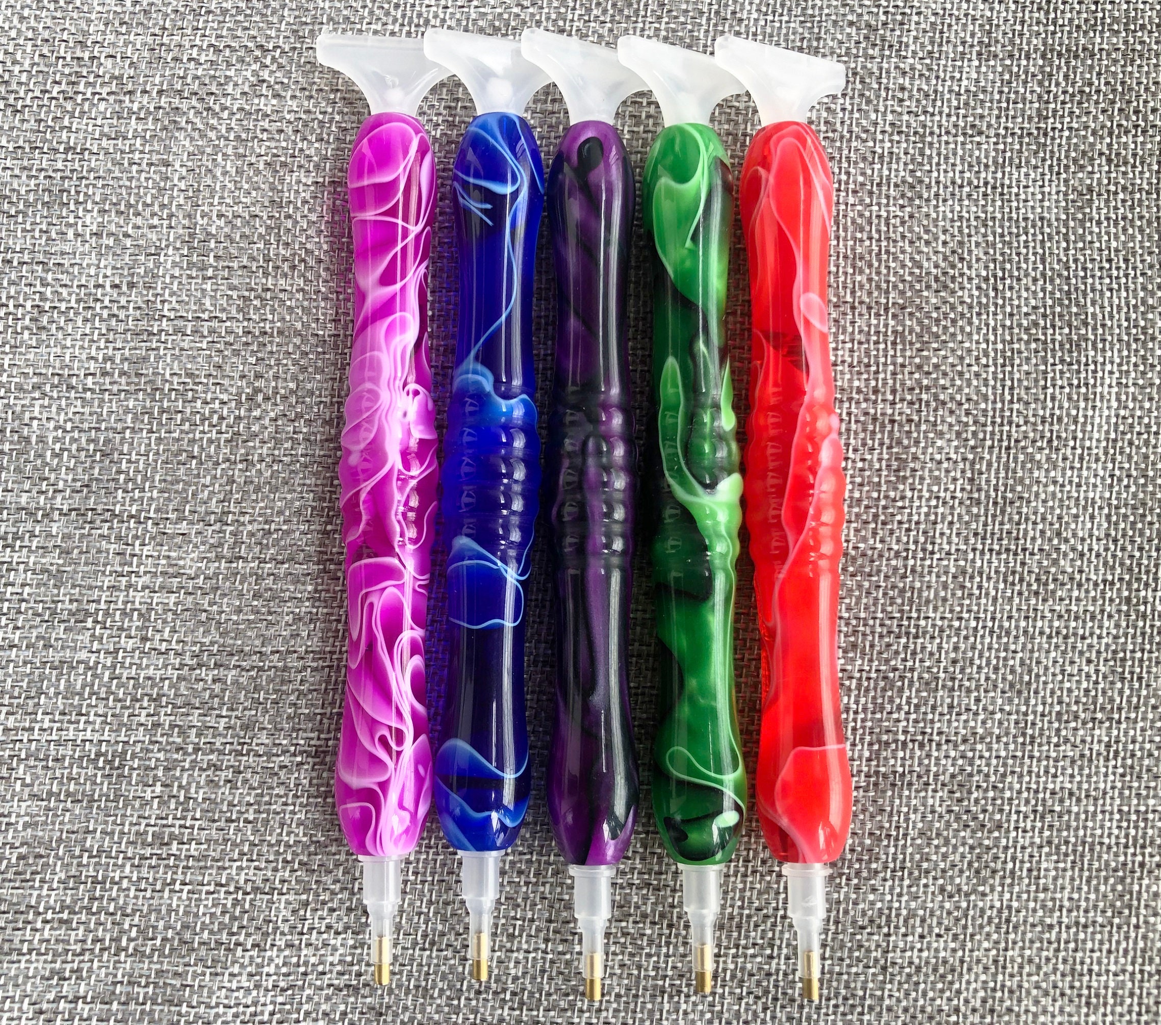 Kit Stylo Et Accessoires Pour Peinture Diamant 5D - Stylo Double Tête, 5 Pointes, Rouleau, Pâte à Colle - Boîte Rangement Incluse - 7