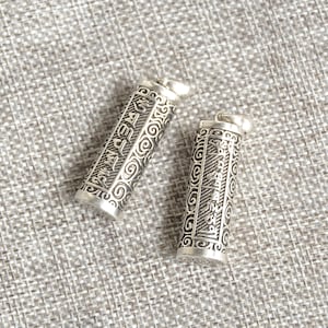 Prayer Box Pendant,925 Silver Plating On The Surface.Prayer Box Charm.Silver Locket Charm.Cylinder Prayer Box.Prayer Locket Pendant.