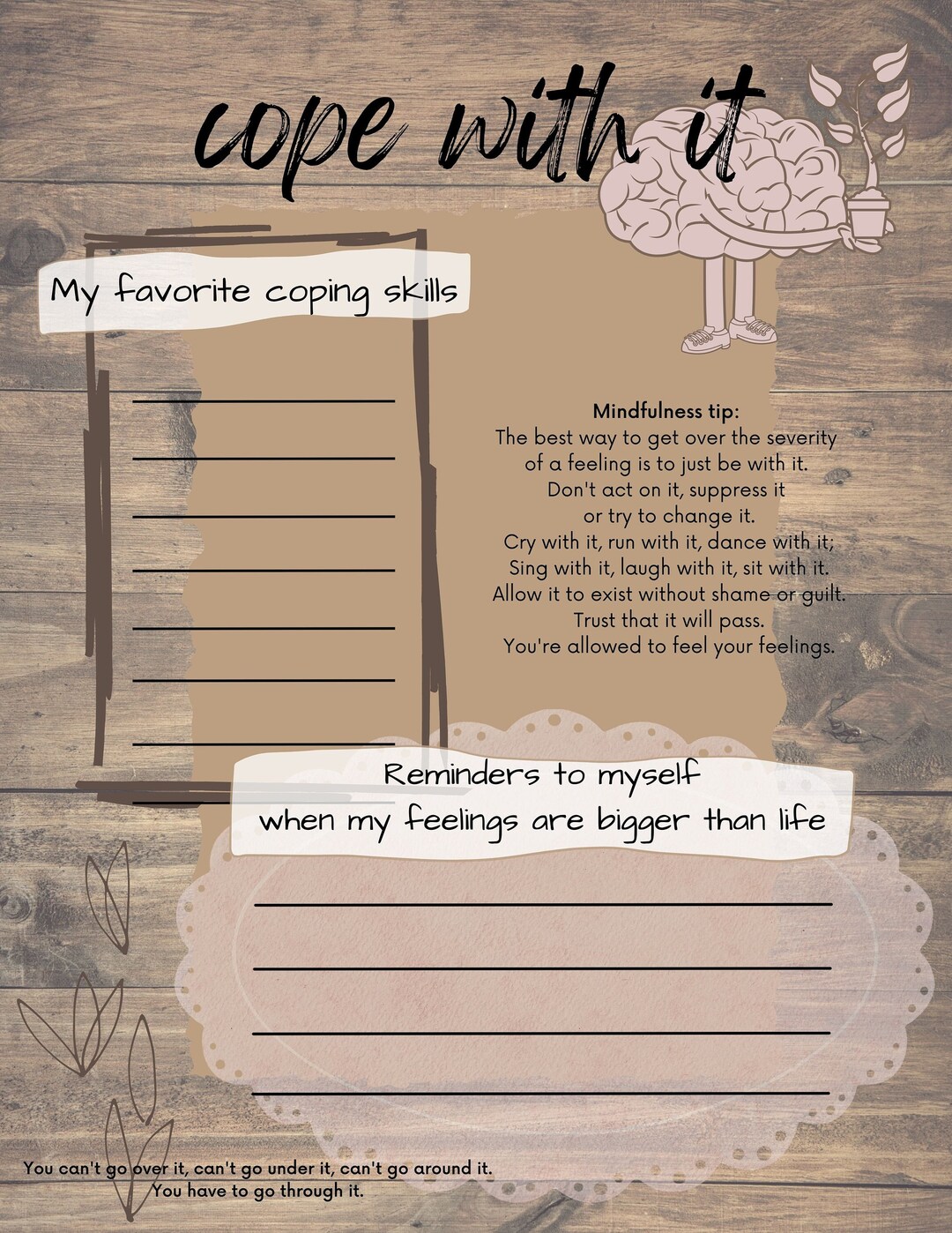 Coping Journal Page - Etsy