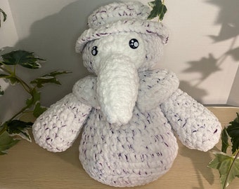 Chunky Crochet Plague Doctor Doll | Gothic Halloween Plush