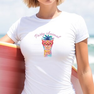 Party Animal Llama Women&#39;s Softstyle Tee, Llama Party Animal T-Shirt, Party Animal Shirt, Party Animal Tee, Llama T Shirt, Llama Tee