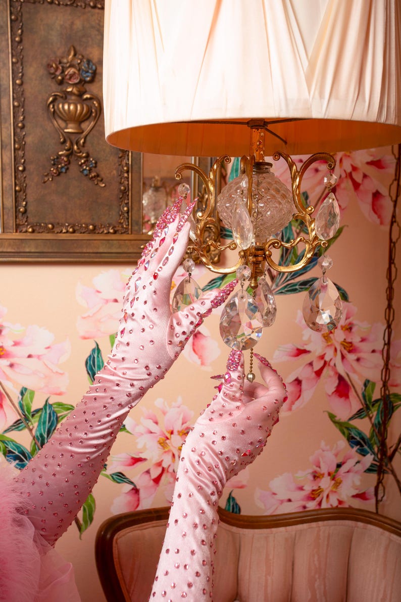 Kitty Claw Gloves (AB / Iridescent Stones) image 4