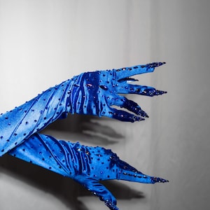 Kitty Claw Gloves (AB / Iridescent Stones) image 7