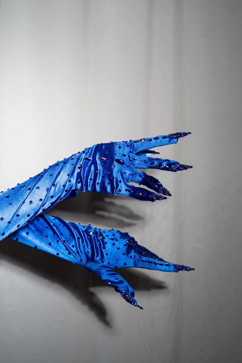 Kitty Claw Gloves (AB / Iridescent Stones) image 7