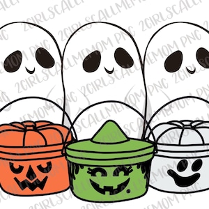Boo buckets | retro | happy meal pails | ghost | vintage | png | pdf | digital download | printable | heat transfer | sublimation