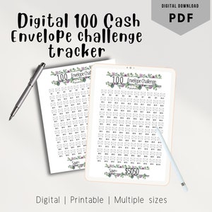 100 Envelope Challenge LetterPDF A5PDF A6PDF | paycheck Budget | cash savings | cash envelope stuffing | paycheck budget | savings