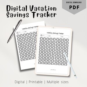 Vacation Savings Tracker LetterPDF A5PDF A6PDF | paycheck Budget | cash savings | cash envelope stuffing | paycheck budgeting | savings