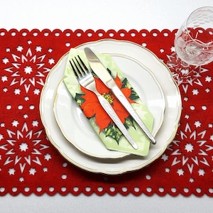FELT coaster placemat Christmas star 45 x 30 cm many colors