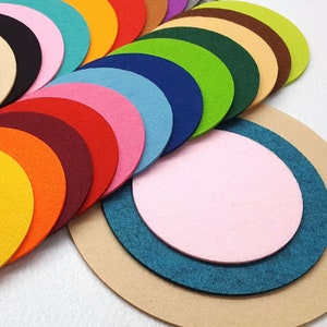 FELT coaster round 11-15-20 cm Ø many colors image 1