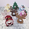 Christmas chocolate holder for chocolate ball, gift for friends and colleagues, Santa Claus, reindeer, angel, Christmas tree