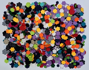 1200+ Streuteile FILZ Blumen 20 bis 40mm in vielen Farben