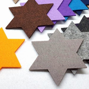 FELT coaster star 11-16-21 cm many colors