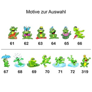 Adressaufkleber mit Motiv Frosch und Ihrem Text Größe wählbar Bild 2