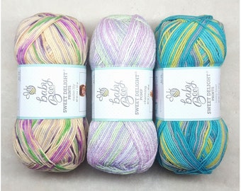 Lammy Wolle Strickgarn BABY-BEE multicolor, 115g/345m (27,50 Euro/1 kg)