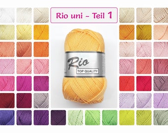 Lammy laine RIO coton fil école fil 50g/125 m (47,80 euros/1 kg) - partie 1