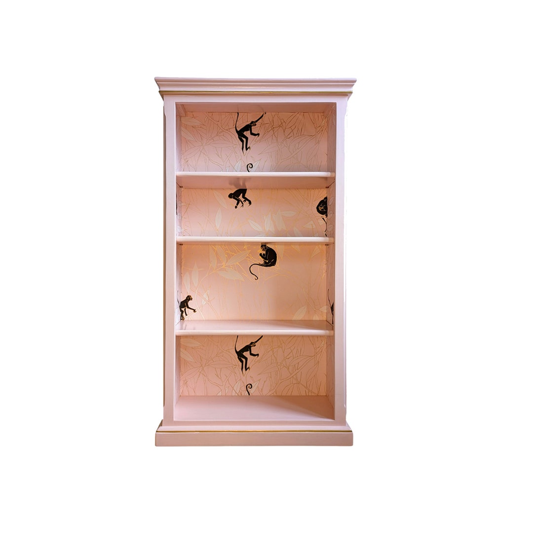 Glossy Light Pink Monkey Bookcase Etsy