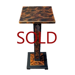Faux Tortoise Shell Pedestal