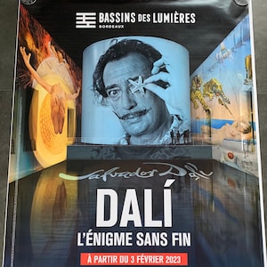 Póster original / Exposición Salvador Dalí / París 2023 / 1,2 x 1,8 m / Impresión artística coleccionable rara