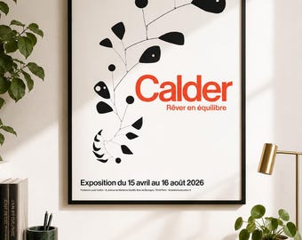 Original-Poster | Alexander Calder Ausstellung Foundation Louis Vuitton Style A small l Paris 2026