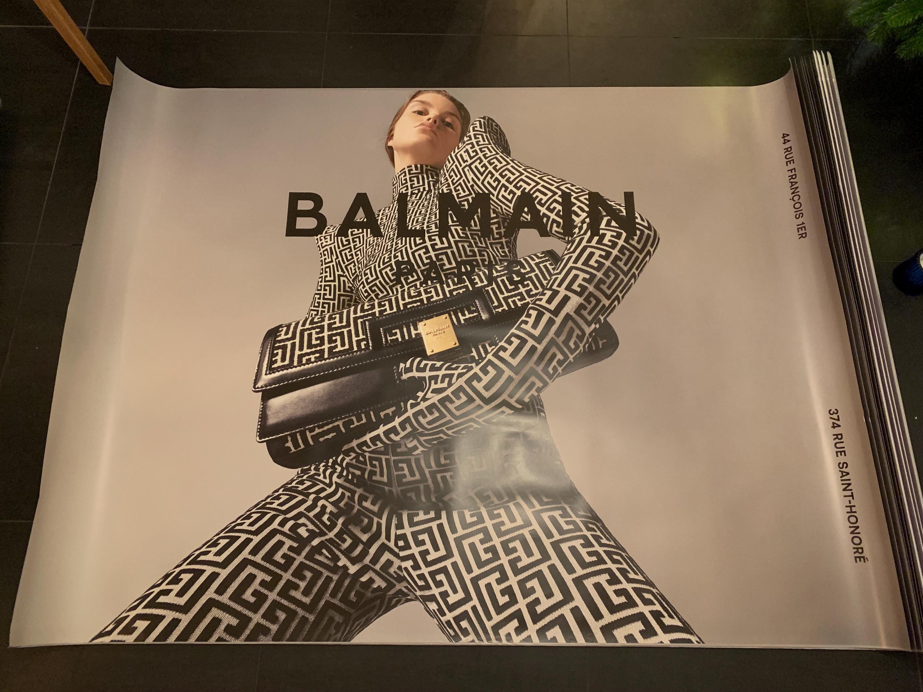 ORIGINAL POSTER | BALMAIN Paris 2020 | Panoramic 6x4 Ft | Very Rare ...