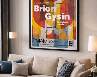 ORIGINAL POSTER | Brion Gysin MAM Paris 2026 | 1,20 x 2,5m