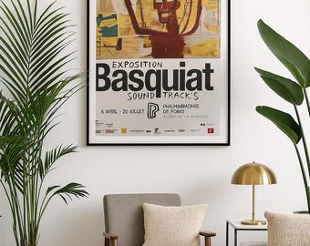 PÓSTER ORIGINAL / Jean Michel Basquiat Filarmónica de París 2023 / 122 x 183 cm / Impresión artística