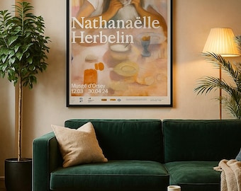 CARTEL ORIGINAL – Exposición de Nathanaelle Herbelin / Museo de Orsay, París, 2024 / 122 x 183 cm