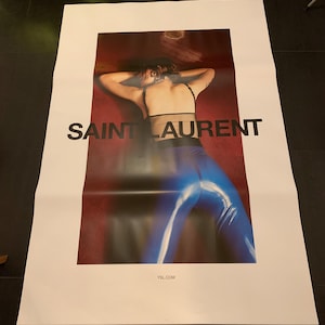 Póster original Saint Laurent 2020 París 4 x 6 pies muy raro