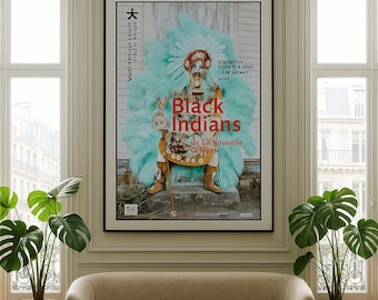 ORIGINAL POSTER – Black Indians Exhibition | Quai Branly Museum, 2023 Paris | 4x6 ft