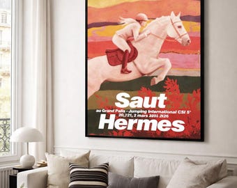 ORIGINAL POSTER | Saut Hermès – Grand Adelshaus Paris 2026 | 1,2 x 2 m | Reiter Kunstdruck