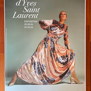 CARTEL ORIGINAL Saint Laurent "Les fleurs" París 2025