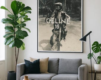 Celine by Hedi Slimane Poster – Vintage Fashion Wandkunst, Paris 2022 (1,2 x 1,8 m)