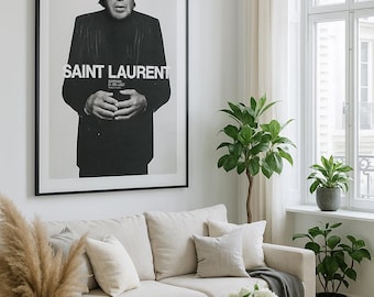Poster SAINT LAURENT Advertising 4x6 Ft Original 2019 - Etsy