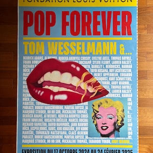 CARTEL ORIGINAL Exposición Tom WESSELMANN París 2024 4 x 6 pies estilo B
