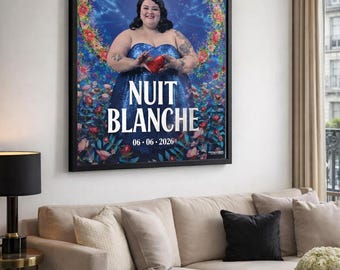ORIGINAL POSTER | Nuit Blanche Paris 2026 x Barbara Butch | 1,2 x 2 m | Kunstdruck
