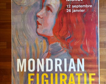 CARTEL ORIGINAL / Exposición Mondrian / Figuratif París 2022 / 1,2 x 1,8 m