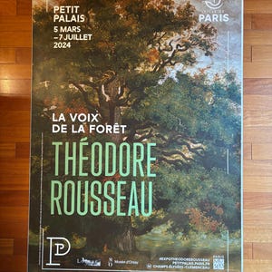 Póster original / Exposición de Théodore Rousseau / París 2024 / 1,2 x 1,8 m / Impresión de arte coleccionable