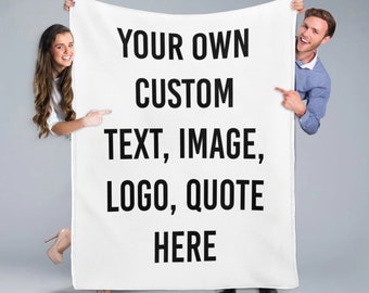 Personalisierte Foto Text Zitat Decke | Setzen Sie Ihr eigenes Logo Angepasste Fleece-Decke Geschenk für Mama Papa Opa Oma | Geburtstags-Geschenk-Decke